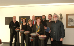 Vernissage Ausstellung, "Brücken" der Künstlergruppe Hohenfelden, Thüringen, in der Galerie am Lindenplatz, Vaduz